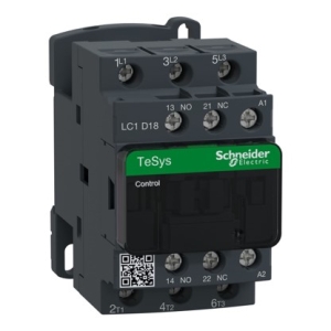 CONTACTOR POTENCIA MAGNETICO 3P 18A AC3 220VAC 1NA+1NC TESYS LC1D18M7